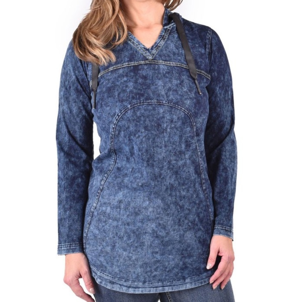 Womens Jean Colored Hoodie